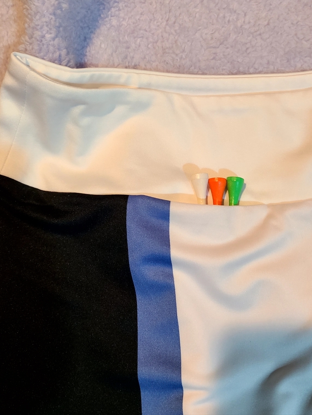 GOLFTINI Stability Skort Blue White Striped Performance NWT - Picture 5 of 7
